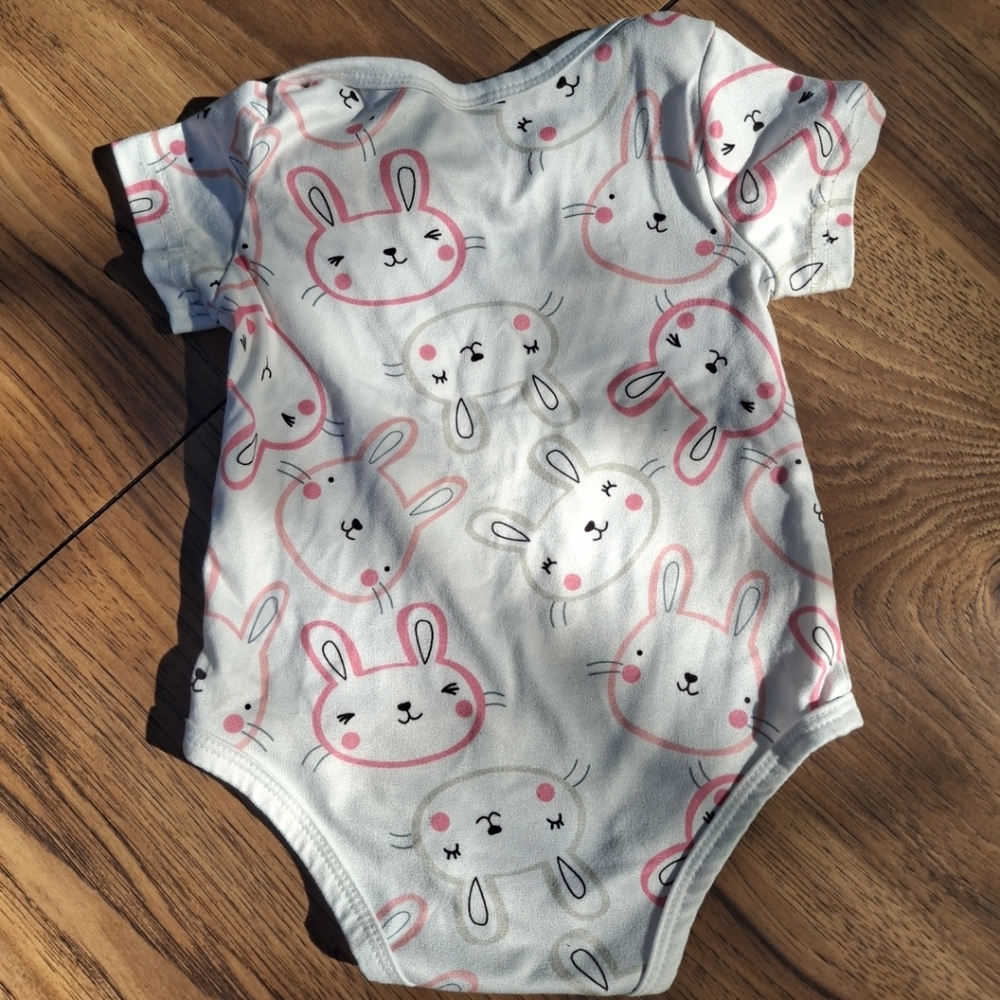 🍀3/15 Adorable Bunny Print Kids One Piece - Picture 4 of 4